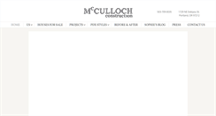 Desktop Screenshot of mccullochconstruction.com