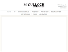Tablet Screenshot of mccullochconstruction.com